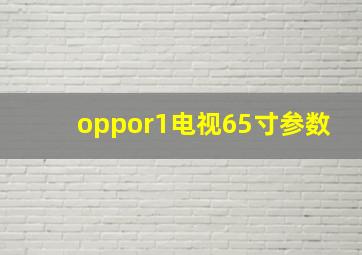 oppor1电视65寸参数