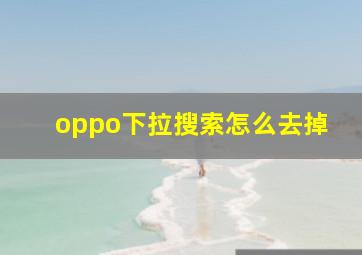 oppo下拉搜索怎么去掉