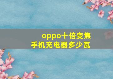 oppo十倍变焦手机充电器多少瓦