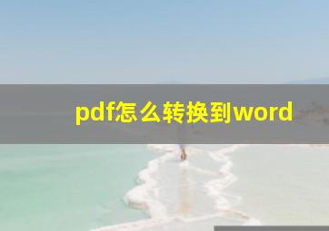 pdf怎么转换到word