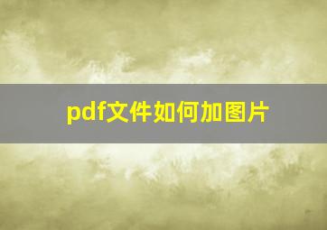 pdf文件如何加图片