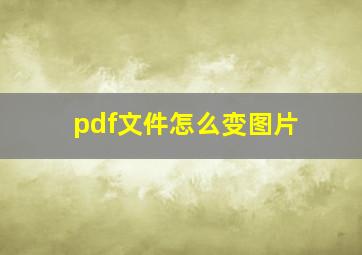 pdf文件怎么变图片