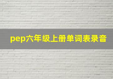 pep六年级上册单词表录音