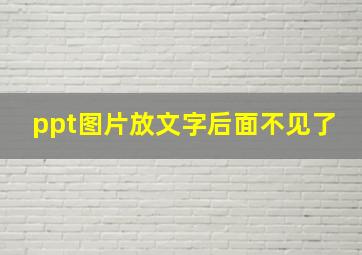 ppt图片放文字后面不见了