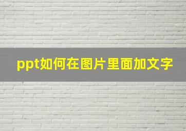 ppt如何在图片里面加文字