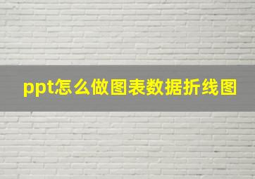 ppt怎么做图表数据折线图