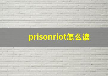 prisonriot怎么读