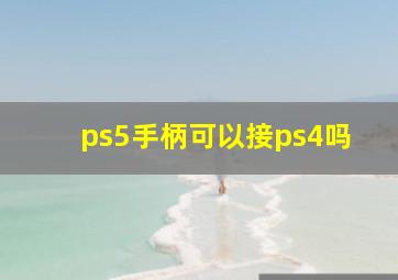 ps5手柄可以接ps4吗