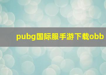 pubg国际服手游下载obb