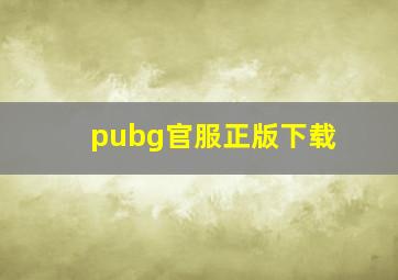 pubg官服正版下载