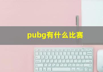 pubg有什么比赛