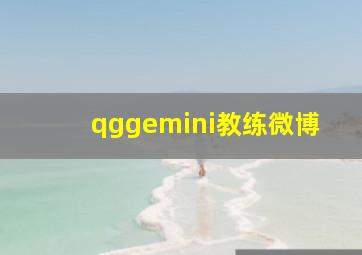 qggemini教练微博