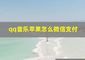 qq音乐苹果怎么微信支付