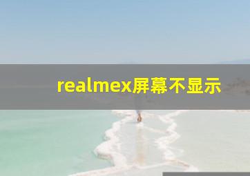 realmex屏幕不显示