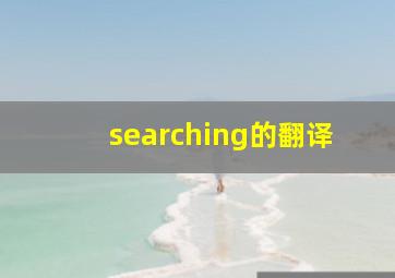 searching的翻译