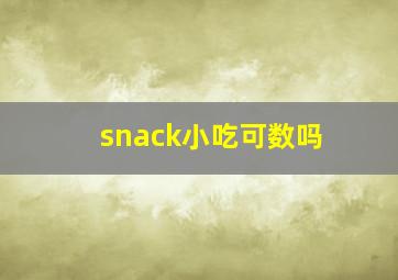 snack小吃可数吗