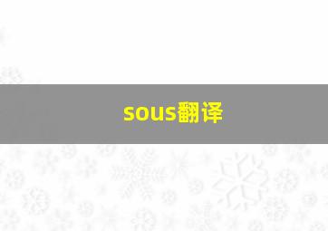 sous翻译