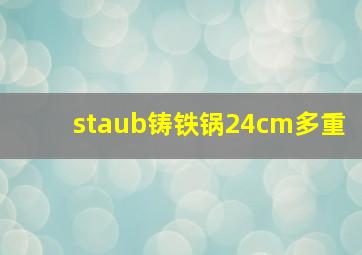 staub铸铁锅24cm多重