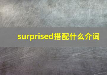 surprised搭配什么介词