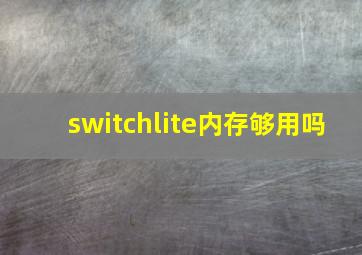 switchlite内存够用吗