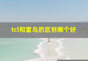 tcl和雷鸟的区别哪个好