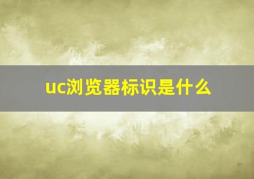 uc浏览器标识是什么