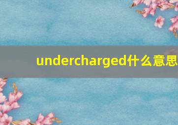 undercharged什么意思