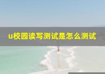 u校园读写测试是怎么测试