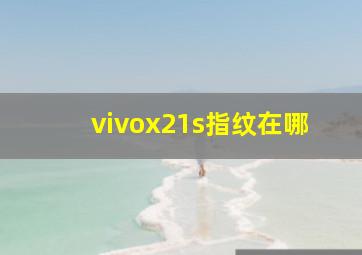 vivox21s指纹在哪