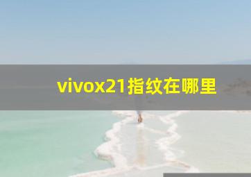 vivox21指纹在哪里