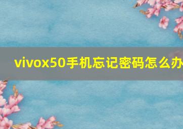 vivox50手机忘记密码怎么办