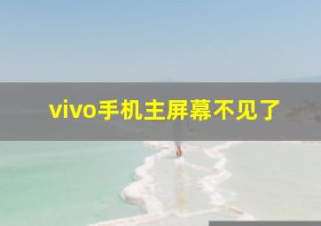 vivo手机主屏幕不见了