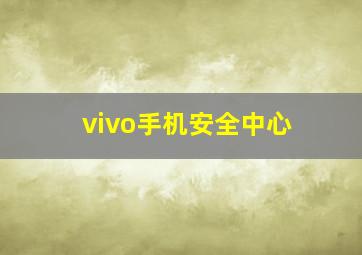 vivo手机安全中心