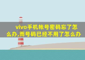 vivo手机帐号密码忘了怎么办,而号码已经不用了怎么办