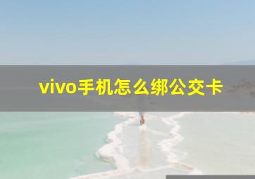 vivo手机怎么绑公交卡