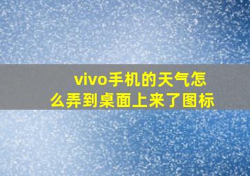 vivo手机的天气怎么弄到桌面上来了图标