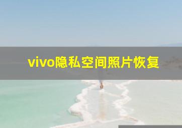 vivo隐私空间照片恢复