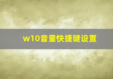 w10音量快捷键设置