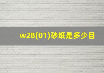 w28(01)砂纸是多少目