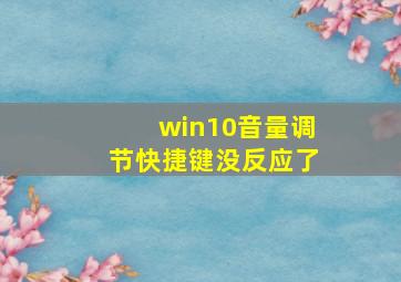 win10音量调节快捷键没反应了