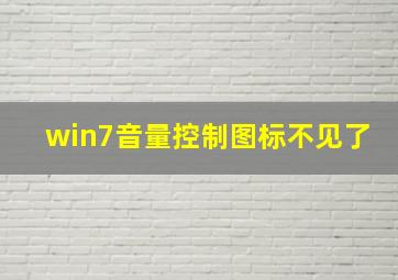 win7音量控制图标不见了