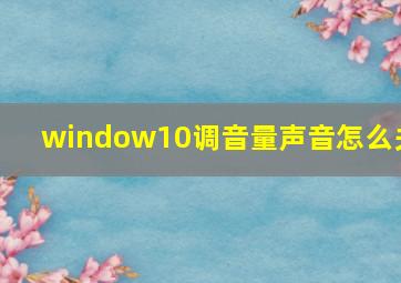 window10调音量声音怎么关