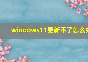 windows11更新不了怎么办