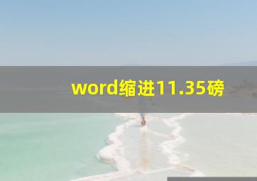 word缩进11.35磅