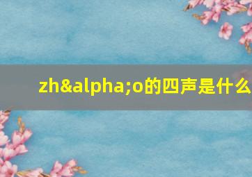 zhαo的四声是什么