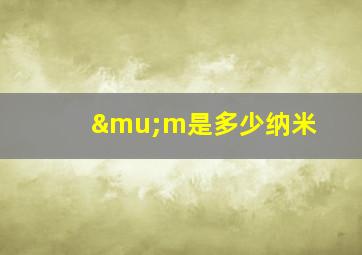 μm是多少纳米