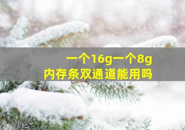 一个16g一个8g内存条双通道能用吗