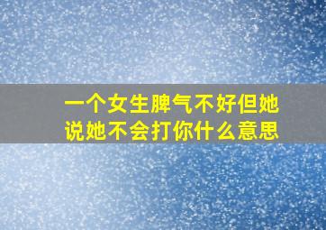 一个女生脾气不好但她说她不会打你什么意思