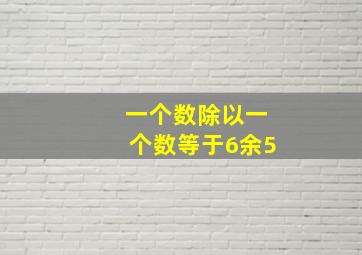 一个数除以一个数等于6余5