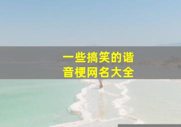 一些搞笑的谐音梗网名大全